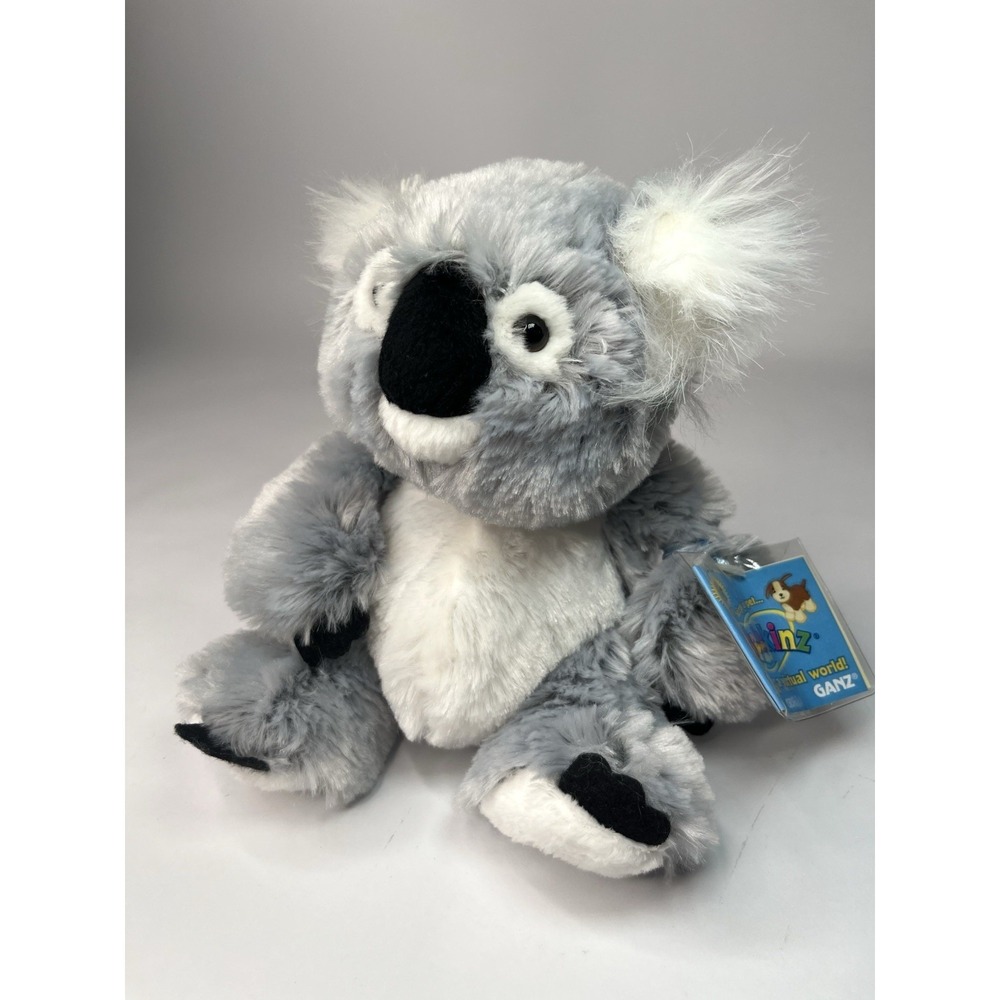 GANZ Webkinz 8" KOALA HM113 Gray White Plush Stuffed Animal Toy With Code